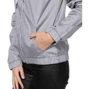 Chaqueta Cortavientos con Capucha Unisex Personalizada OEM, Revestida, Impermeable, Transpirable, Ecológica, Reversible, con Cierre Frontal - Product Image 6