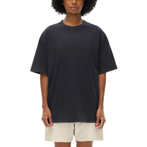 Camiseta Oversize de Algodón 100% para Mujer, Estilo Boxy, Lavado Ácido, Casual, Holgada, Manga Corta, Estilo Cropped, Vintage, Urbana, Color Liso - Product Image 1