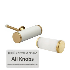 Resin Brass Adjustable Cylindrical Cabinet Handle and <b>Drawer</b> Knob for Wardrobe Dresser <b>Bathroom</b>-Durable Modern Design - Product Image 4