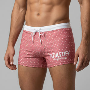 กางเกงว่ายน้ำผู้ชาย ATHLETIFY แบบแห้งเร็ว ระบายอากาศได้ดี เป็นมิตรกับสิ่งแวดล้อม UPF50+ พร้อมเชือกผูกเอว ทนทาน สวมใส่สบาย เหมาะสำหรับเล่นกีฬา - Product Image 1