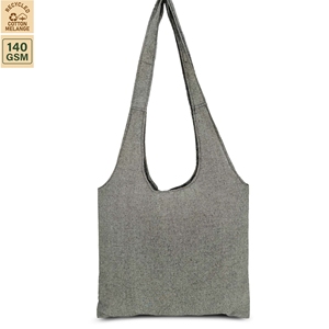 Bolsa de Compras Personalizada de Algodón Reciclado Melange 40x52cm con Asas, Logotipo Personalizado Impreso, Venta al por Mayor, Fabricante OEM ODM, Exportador - Product Image 1