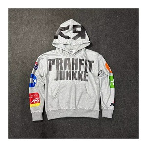 Sudadera con capucha de invierno para hombre, de poliéster/algodón, con cremallera, estilo francés, gruesa, extragrande, con estampado, elegante - Product Image 6