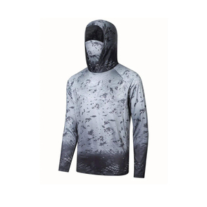 Hoodie de pêche haute performance UPF50+ anti-UV, séchage rapide, pour hommes, vente en gros, faible MOQ - Product Image 2