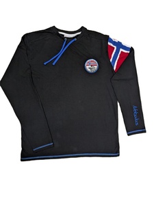 เสื้อพูลโอเวอร์คอวีทรงปกติสำหรับผู้ชาย มีกระเป๋าเสื้อ สไตล์สตรีทแวร์ ผ้าฝ้ายพิมพ์ลาย ย้อมสีเรียบ เป็นมิตรกับสิ่งแวดล้อม ระบายอากาศได้ดี - Product Image 5