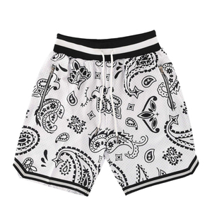 Pantalones Cortos de Malla para Hombre de Alta Calidad con Bolsillos con Cremallera, Cintura Acanalada a Rayas, Estilo con Cintas, Personalizables por Sublimación, para Baloncesto - Product Image 1