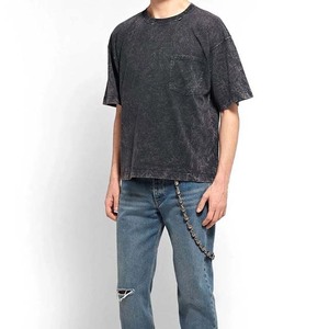 เสื้อยืดคอเต่าผู้ชายทรงปกติ ผ้าถัก 100% คอตตอน แห้งเร็ว ระบายอากาศดี ล้างสีแบบแอซิดวอช สีพื้น สไตล์ลำลอง ราคาถูก ปี 2026 - Product Image 1