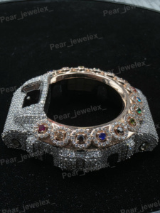 Bisel de Reloj con Incrustaciones de Piedras de Moissanita con Corte Brillante Redondo, Diseño Serie 6900 Mejorado - Product Image 5