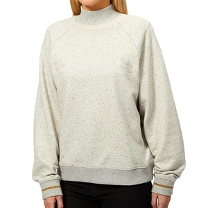 Sweat-shirt surdimensionné à col roulé pour femme, col rond, couleur unie, manches longues, tricoté, vêtements d'automne - Product Image 1
