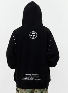 Sweat à capuche marron épais 450 g/m² coupe ample à manches longues tombantes, style vintage, color block, avec fermeture éclair, pour l'hiver, brodé, idéal pour le chasseur - Product Image 3