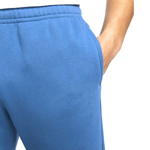 Men's Blue Woolen Polyester/Cotton Heavyweight Windproof Sweatpants Elastic Waist Casual Joggers with Pockets Winter Wear - Product Image 4