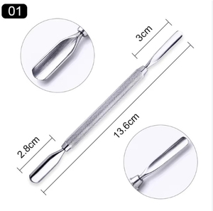 Outil professionnel pour repousser les cuticules des ongles, instrument de manucure en acier inoxydable pour une routine de soin des ongles efficace - Product Image 4
