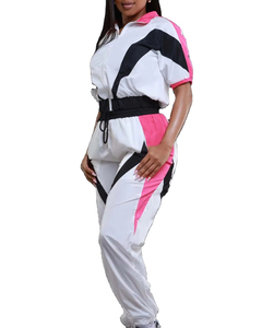 Zipper Custom <b>Women</b> Summer Nylon Windbreaker Zipper <b>Jacket</b> Pants Tracksuits - Product Image 3