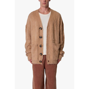 Pull tricoté à rayures blanches pour hommes, manches longues, coupe régulière, vêtements d'automne - Product Image 1