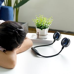 Ventilatore da Collo Portatile (ABC) con Batteria da 2600mAh, Ultra Silenzioso, 6 Velocità, con Potente Ventilazione a Mani Libere, USB e Funzione Ghiaccio - Product Image 5