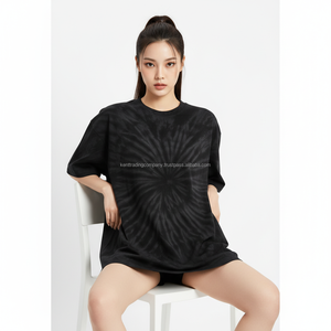 เสื้อยืดผู้หญิงสไตล์วินเทจทำมือ ผ้าฝ้าย 100% ทรงปกติ ลวดลายดอกไม้ ล้างสีแบบแอซิดวอช สำหรับฤดูร้อน สตรีทแวร์ ขายส่ง - Product Image 6