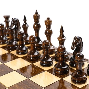 ILAHI's Eco-Friendly Rustic Polished Rectangle <b>Chess</b> <b>Board</b> Game 100% Handmade Pure Wood Animal/Love Style Customized Size <b>Chess</b> - Product Image 2