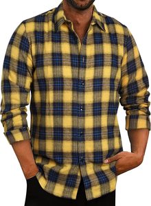 Camisa de Franela Informal de Alta Calidad, Color Oscuro Sólido, Manga Larga, 100% Algodón, Bordada, Ecológica, Transpirable, Estilo Burberry Rojo - Product Image 5