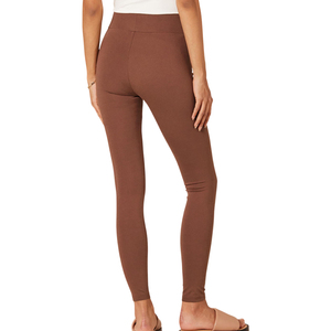 Leggings de sport pour femmes en gros, taille haute, avec détail de couture simple, coupe skinny, finition mate, confortables pour le fitness, vêtements personnalisés - Product Image 1