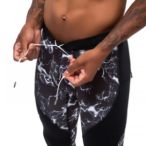 Custom Wholesale Mens Outdoor Running Compression Pants <b>Fleece</b> Warm High Elastic Waist Fast-Dry Anti-Bacterial Sports - Product Image 2