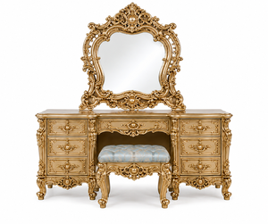 Juego de Muebles de Dormitorio de Lujo Hechos a Medida, Cama King Size de Madera de Teca Tallada a Mano, Armario, Tocador y Mesitas de Noche para Hogares en el Reino Unido - Product Image 4