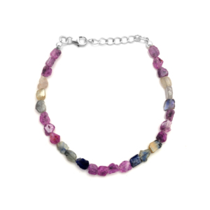 Natural Sapphire Classic Strand <b>Bracelet</b> 925 Sterling Silver Smooth Gemstone Handmade Unique Design High Quality Third Fashion - Product Image 1