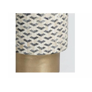 Handmade Round Bone Inlay <b>Stool</b> Bone Inlay Side <b>Table</b> Living Room End <b>Table</b> Bone Inlay Bedside <b>Table</b> - Product Image 2