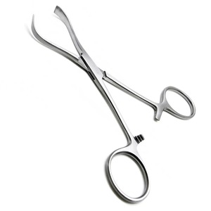 Pinzas Quirúrgicas Manuales Lorna de Acero Inoxidable 100mm 17-261-100, Instrumento de Drapeado de Precisión con Certificación CE, Hermann Meditech - Product Image 4