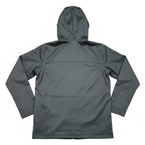 <b>Men's</b> Eco-Friendly Casual Warm Stand Collar Zipper Closure <b>Long</b> Length <b>Jacket</b> with Front Logo Spring/Autumn Workwear - Product Image 2