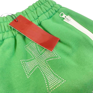 Pantalones Cortos Personalizados con Pedrería, Estilo Jogger, 100% Algodón French Terry, para Verano, Estilo Urbano, Vintage, para Hombre - Product Image 5