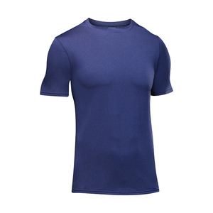 <b>Men's</b> <b>Black</b> Short Sleeve O-Neck T-<b>Shirt</b> <b>Slim</b> <b>Fit</b> Knitted Quick Dry Solid Color Casual Style - Product Image 2