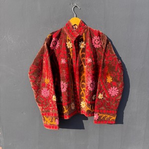 Handcrafted Traditional Luxury Premium Artisanal Embroidered Velvet <b>Jacket</b> Ethnic Winter Wear Full Sleeves High Neck Coat - Product Image 1