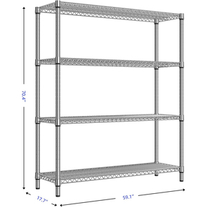 MZG Industrial No Tool Assembly <b>Wire</b> Shelving Heavy Duty High Capacity Metal <b>Wire</b> Storage <b>Shelves</b> Unit Rack - Product Image 5