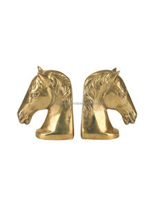 Golden Duck Metal Antique Brass <b>Bookends</b> with Elegant Curves – A Decorative and Functional Desk Accessory - Product Image 2