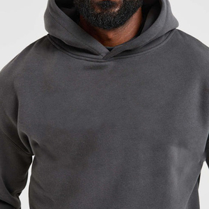 Sweat à capuche oversize en coton personnalisé pour l'hiver, coupe droite, streetwear de luxe pour hommes, vente en gros - Product Image 2