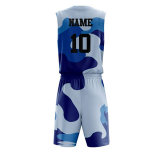 Nouveaux uniformes d'entraînement de basketball pour adultes sur mesure de haute qualité, 100 % polyester respirant, avec application du nom de l'équipe, grandes tailles - Product Image 2