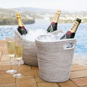 Seaux à glace en rotin de qualité supérieure moule seau refroidisseur de boissons personnalisé pour champagne vin whisky bière - Product Image 6