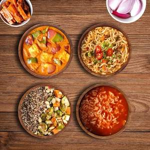 ชุดชามไม้ขนาด 5 นิ้ว 4 ใบ สำหรับสลัด ซุป บะหมี่ และอื่นๆ - Product Image 4