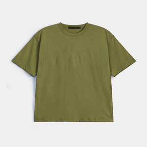 T-shirts formels pour hommes avec logo personnalisé, en toile brodée unie, polyester/coton, tricotés, à manches courtes, col roulé, coupe classique - Product Image 5