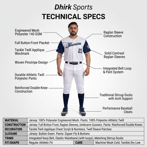 Camiseta de Béisbol Personalizada para Hombre, con Rayas, 100% Poliéster que Absorbe la Humedad, Cierre Completo con Botones, Corte Atlético, OEM ODM - Product Image 5