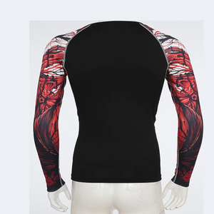 เสื้อแรชการ์ดพิมพ์ลายโลโก้แบบกำหนดเองคุณภาพพรีเมียม ดีไซน์ใหม่สำหรับผู้หญิง ผ้า 100% ยืดหยุ่นไม่หดตัว ผลิตจากสแปนเด็กซ์/ไนลอน ราคาขายส่งถูก - Product Image 3