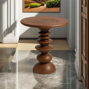 โต๊ะข้างไม้เนื้อแข็งสไตล์ร่วมสมัยสำหรับการค้า B2B ในอินเดีย เหมาะสำหรับห้องนั่งเล่น ห้องนอน ทางเข้าบ้าน วิลล่า บาร์ ร้านอาหาร และโรงแรม - Product Image 3