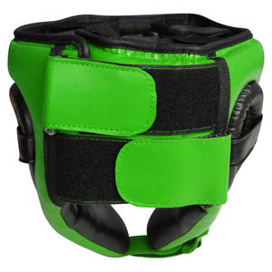 Protège-tête de boxe en cuir PU vert avec 16-20 aérations et visière transparente pour la protection de la tête des adultes unisexes lors de l'entraînement au kickboxing et au MMA - Product Image 6