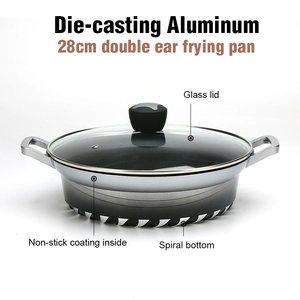 Luxury Non Stick Cooking Set With Copper Infused Coating Multi Layer Durable Construction Oven Safe Pots And <b>Pans</b> - Product Image 3