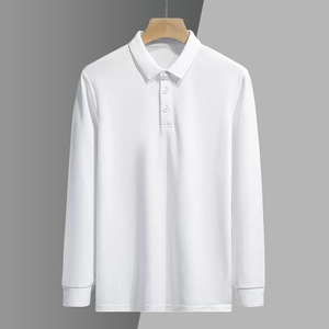 Camisa de Manga Corta para Hombre, Otoño-Invierno, Personalizada OEM, Cuello Paul, Color Sólido, 100% Algodón, Tejido de Punto, Transpirable, Casual - Product Image 5