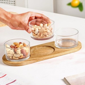 Bol à collation en bois d'acacia artisanal - Finition brillante - Vente en gros B2B - Product Image 3
