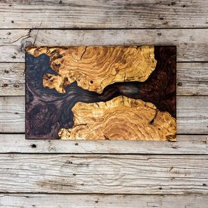 Planche de cuisine en bois et résine époxy de luxe, faite à la main, pour la cuisine quotidienne - Product Image 3