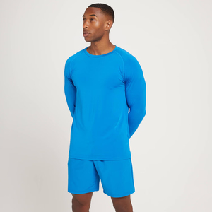 T-shirt de performance à manches longues pour homme en polyester, idéal pour l'entraînement, la course et la gym, séchage rapide, respirant, avec logo personnalisé, haut de sport - Product Image 1