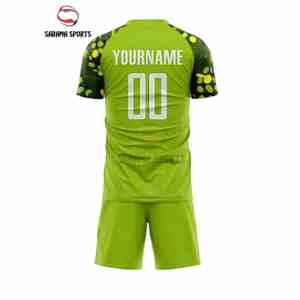 Ensemble de maillot de football pour homme adulte, col en V, manches courtes, léger, séchage rapide, respirant, polyester, sublimé - Product Image 2