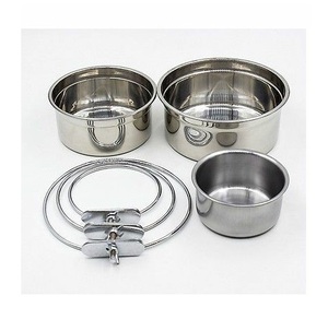 Bol carré de luxe en bois pour animaux de compagnie, gamelle pour chien et chat avec insert en acier inoxydable plaqué cuivre, fait main pour intérieur, avec bols de haute qualité - Product Image 6