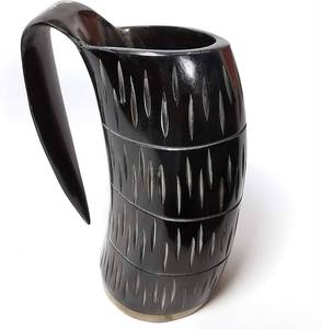 Corne à boire viking de qualité supérieure, tasse à bière avec poignée polie brillante, couleurs personnalisables, style européen, pour fêtes, Inde - Product Image 6